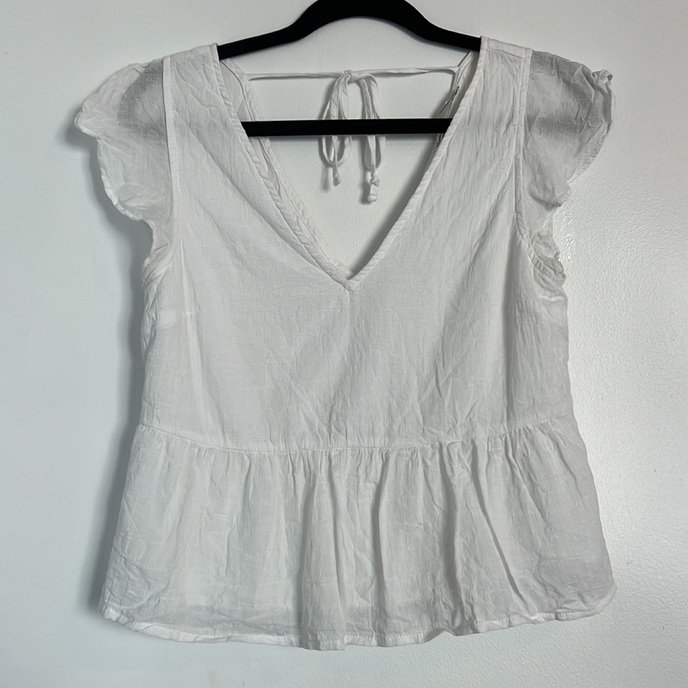 Flowy Abercrombie and Fitch white top